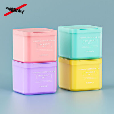 کیفیت  100 Sheet Skincare Cotton Pad Box 2.0 Bulk Order Plastic Jars with Removable PP Liner Food Grade for Cosmetic Brands/OEM کارخانه