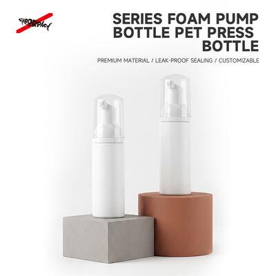 کیفیت  60ml Empty White PET Foam Pump Bottle Refillable Facial Foam Dispenser Custom Cosmetic Foaming Soap Packaging Container کارخانه