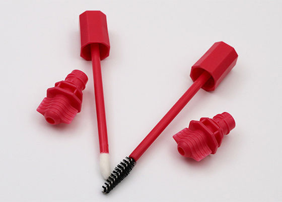 کیفیت  Red Plastic Spout Nozzle With Brush For Lipstick Sacket Or Mascara Bag کارخانه