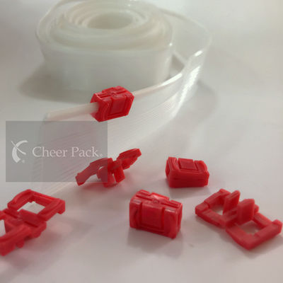 حرفه ای مینی قرمز قفل فایل های فشرده زیپ برای کیسه PVC، رنگ سفارشی