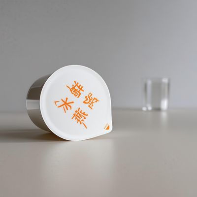 65 میلی لیتر لیوان پلاستیکی PP/PS با پوشش ورق آلومینیومی برای بسته بندی مواد غذایی