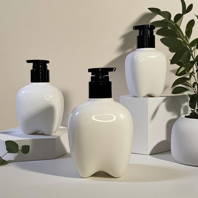 بطری پلاستیکی 100-250 میلی لیتری با شکل دندان و پمپ فشاری برای شستشوی دست، لوسیون مو، ضدعفونی کننده دست، لوگوی قابل تنظیم