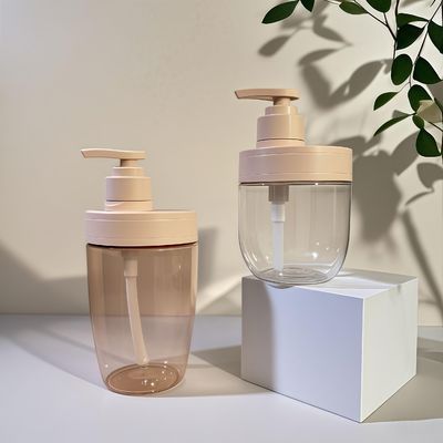 بطری آرایشی پلاستیکی PET 400 میلی‌لیتری 500 میلی‌لیتری با پمپ فشاری برای شامپو و لوسیون روغن ضروری
