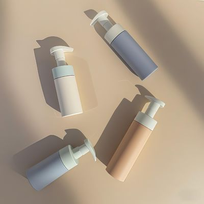 بطری پلاستیکی آرایشی 100 میلی‌لیتری، 120 میلی‌لیتری، 160 میلی‌لیتری PET برای شامپو، لوسیون، شستشوی بدن با پمپ فشاری و رنگ سفارشی
