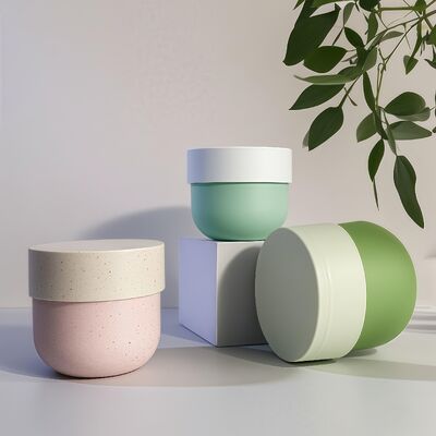 بطری پلاستیکی PP درجه غذایی با پیچ بالا و برچسب چاپی UV برای 150-500 میلی لیتر کرم های آرایشی صورت و بدن (پاکت شاد)