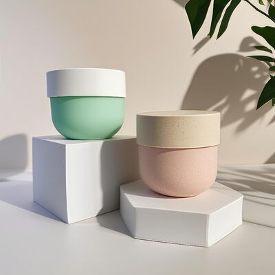 بطری پلاستیکی PP درجه غذایی با پیچ بالا و برچسب چاپی UV برای 150-500 میلی لیتر کرم های آرایشی صورت و بدن (پاکت شاد)