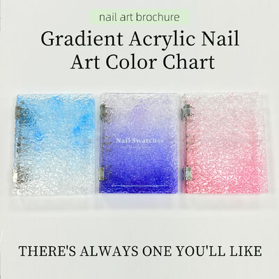 تخته نمایش هنری ناخن مغناطیسی اکریلیک جداشونده با کتاب رنگ گرادیان ۱۲۰/۱۸۰/۲۴۰ رنگ، ابزار پلاستیکی برای نوک ژل ناخن