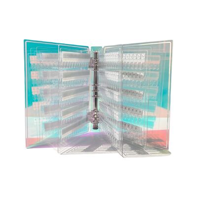 صفحه نمایش هنری ناخن مغناطیسی اکریلیک قابل جدا شدن، رنگ‌های گرادیان، ۱۲۰/۱۸۰/۲۴۰ سایه برای ابزار پلاستیکی، لوازم ناخن ژل ناخن