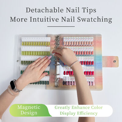صفحه نمایش ناخن هنری اکریلیک مغناطیسی جداشونده حرفه ای مربع 120/180/240 رنگ گرادیان ابزار پلاستیکی برای ناخن