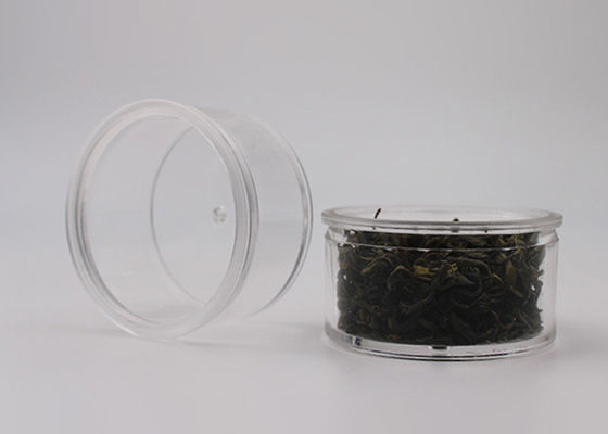PS پاک کردن کوچک گرد شیشه ای ظروف پلاستیکی 25 مخزن ظرفیت برای چای، قهوه لوبیا