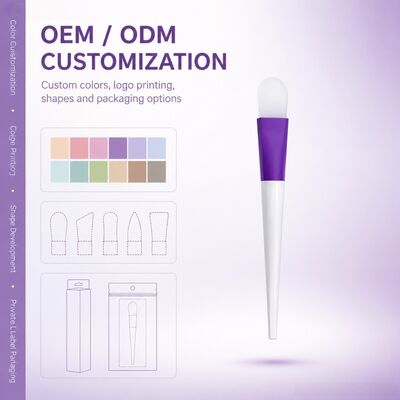 Soft Silicone Face Mask Applicator Brush Silicone Handle Skincare Cream Reusable Cosmetic Spatula Facial Mask Mixing Applying