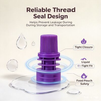 8.6mm Inner-Dia PE Plastic Screw Cap پوشه های قابل حمل و دوامدار برای کیسه های اسپوت