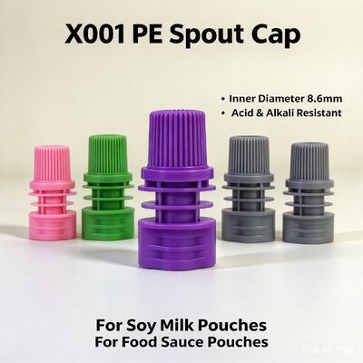 8.6mm Inner-Dia PE Plastic Screw Cap پوشه های قابل حمل و دوامدار برای کیسه های اسپوت