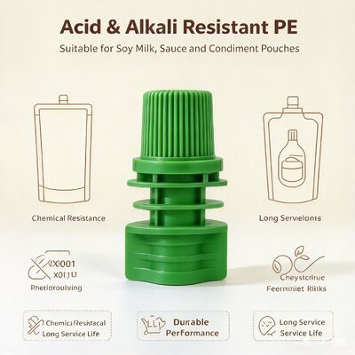8.6mm Inner-Dia PE Plastic Screw Cap پوشه های قابل حمل و دوامدار برای کیسه های اسپوت
