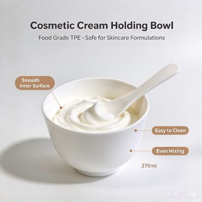 C24 Food‑Grade TPE Cosmetic Mixing Bowl 270ml For Salon & DIY Skincare | Safe for mixing mask powder & beauty paste. Reusable non‑stick beauty container for professional salon and home DIY facial care