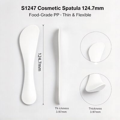 S1247 مواد غذایی درجه PP آرایشی مخلوط کردن اسپاتولا برای سالن زیبایی. ایده آل برای مخلوط کردن ماسک پودر و کرم زیبایی خمیر. مناسب برای سالن های زیبایی، استودیوهای اسپا و مراقبت از پوست خانه DIY. عمده در دسترس.