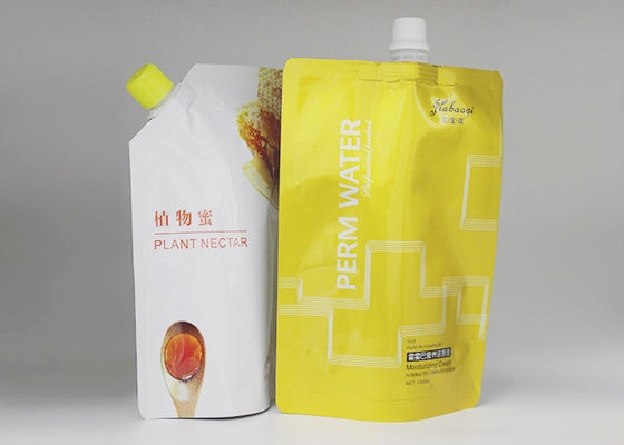 کیسه های ایستاده پلاستیکی مایع فویل آلومینیومی با لوگوی سفارشی برای شیر آبمیوه