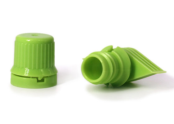 سبز رنگ PE PE Spout Screw Cap در پایین سطح آب بندی 39.7mm